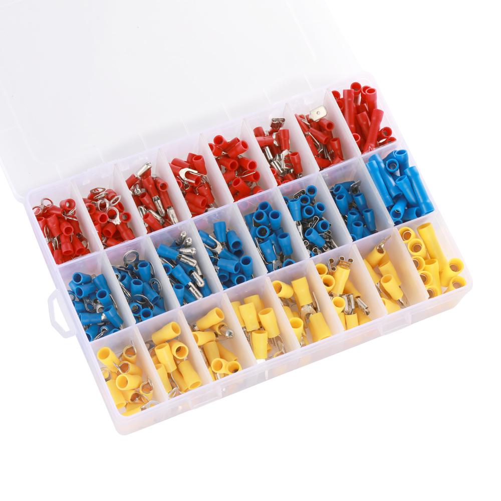 Electrical Wire Terminal Kit with 5-in-1 Automatic Wire Stripper Crimper and 400pcs Connectors