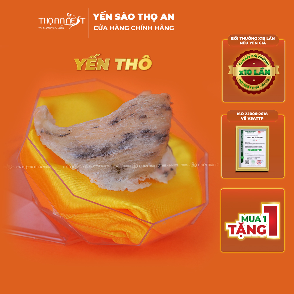 Tổ yến sào thô nguyên chất từ thiên nhiên THỌ AN NEST hộp 10gr