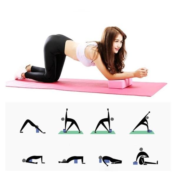 Gạch tập Yoga, Gối tập yoga blocks in hoa MANDALA cao cấp EVA Cứng gấp 3 lần loại thông thường