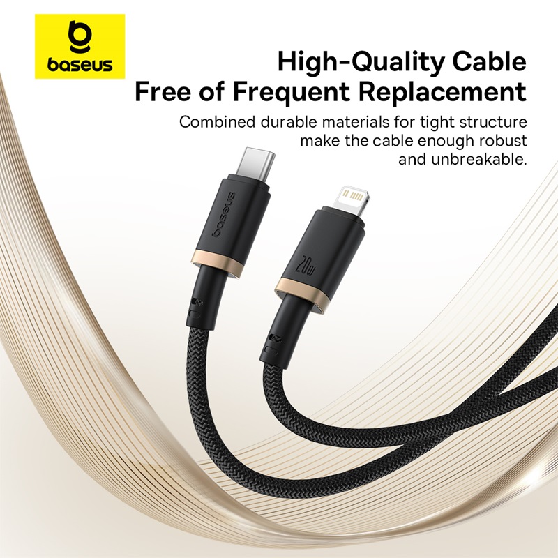 Cáp Baseus Dura Series USB-C To Ln 20W dài 1m - Hàng Chính Hãng