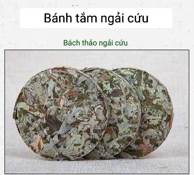 Set 5 Bánh ngải cứu khô ướp hoa/Bánh ngải cứu ngâm chân- Tắm Gội - Xông Hơi Thải Độc Cơ Thể