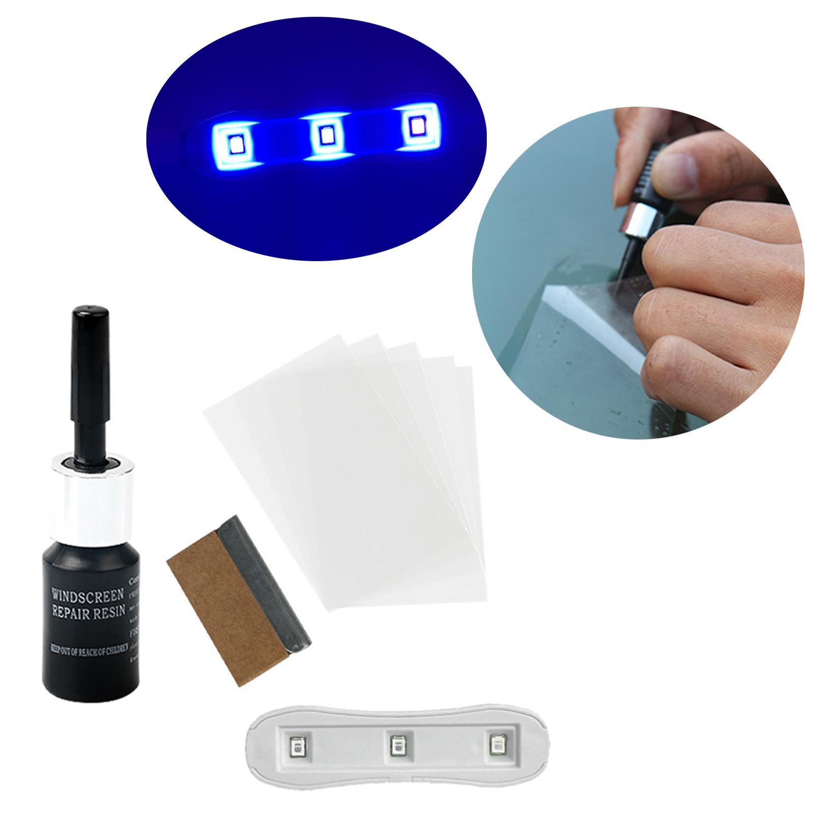 Windshield Crack Repair , Automotive Glass Repair Fluid Glue, Quick Fix Vehicle Glass DIY Windscreen Tool for Fixing Chips Cracks