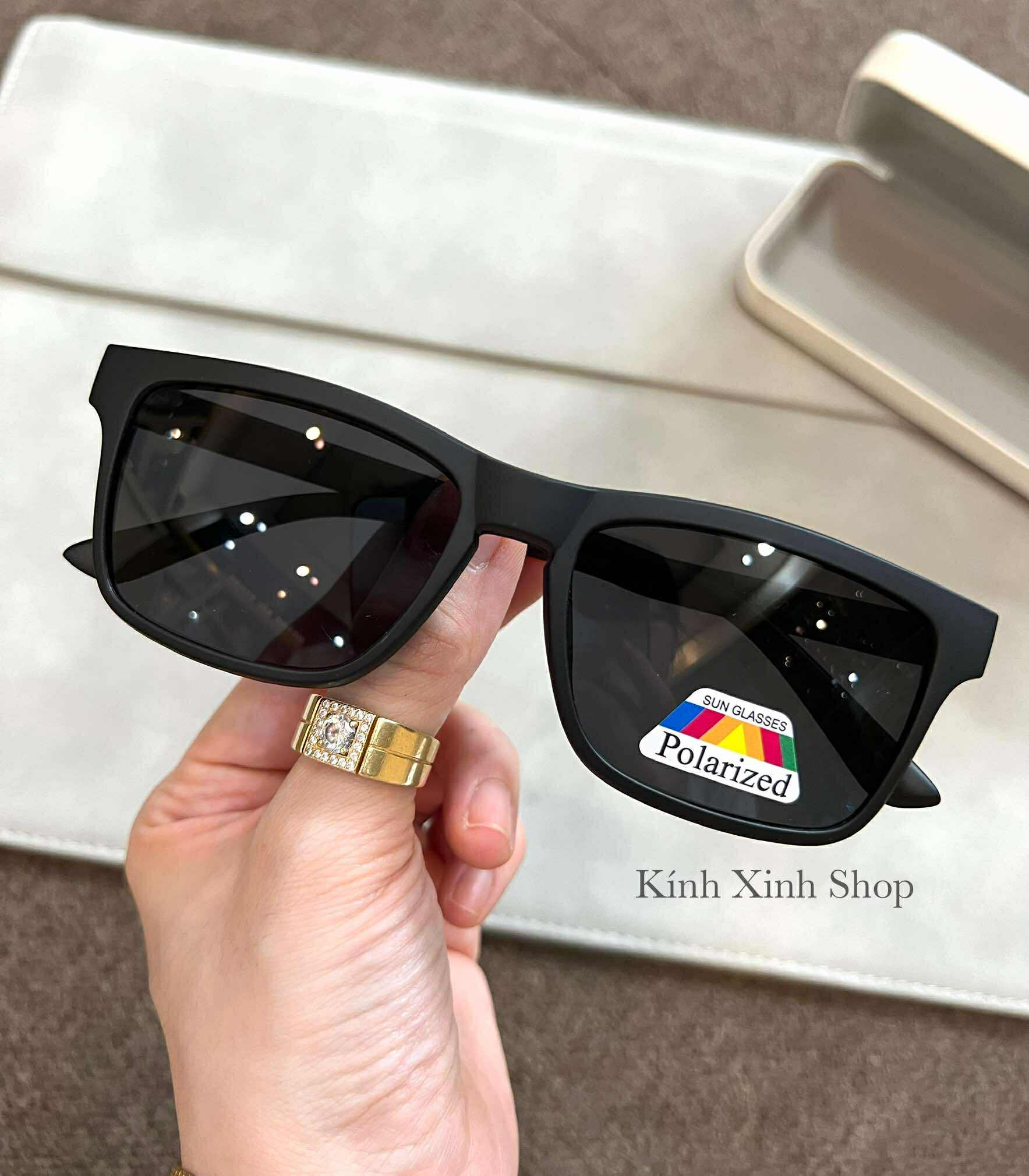 Kính Râm Cận, Gọng Kính Cận, Kính Mát 2 Tròng 2in1 Mắt Vuông Gọng Ultem
