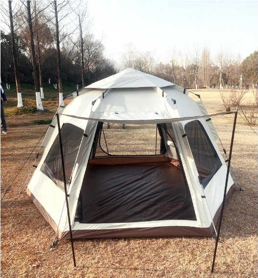 Lều Cắm Trại Hexa KORAMAN cao cấp 2 cửa chính 4 cửa sổ chống muỗi