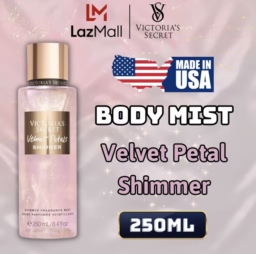 Victoria Secret Shimmer Velvet Petals - Body Mist Victoria Secret 250ml , Lotion Victoria Secret 236ml