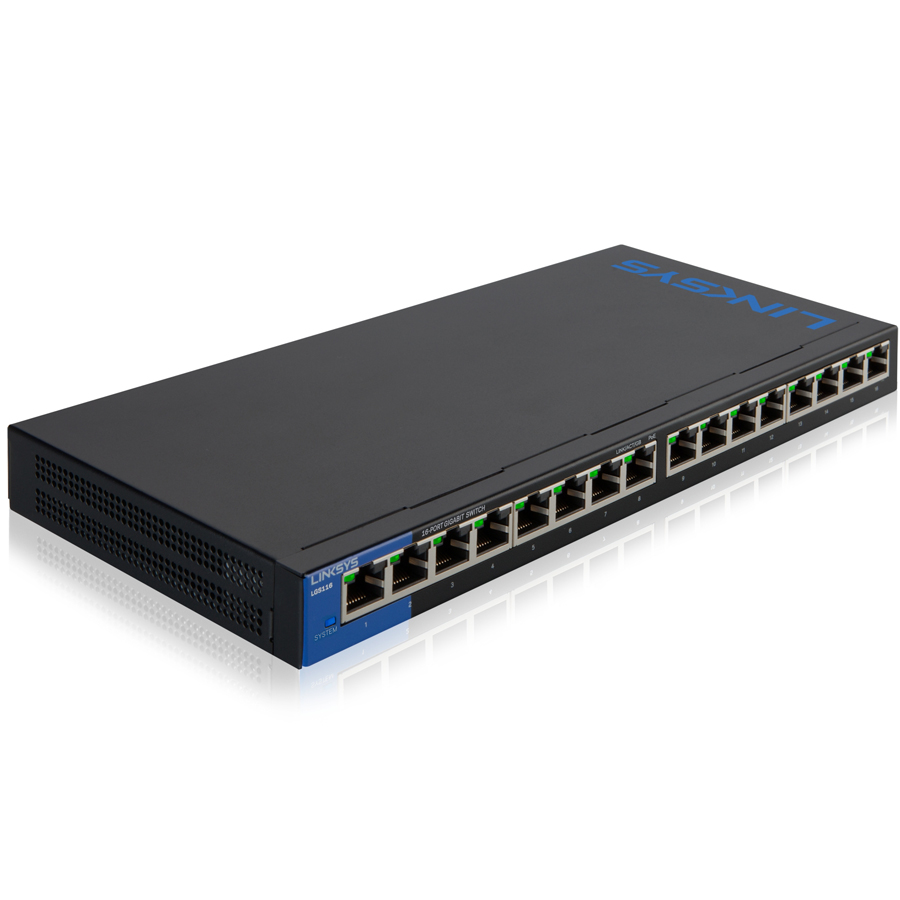 Switch LINKSYS LGS116-AP UNMANAGED 16-PORT BUSINESS GIGABIT - Hàng Chính Hãng