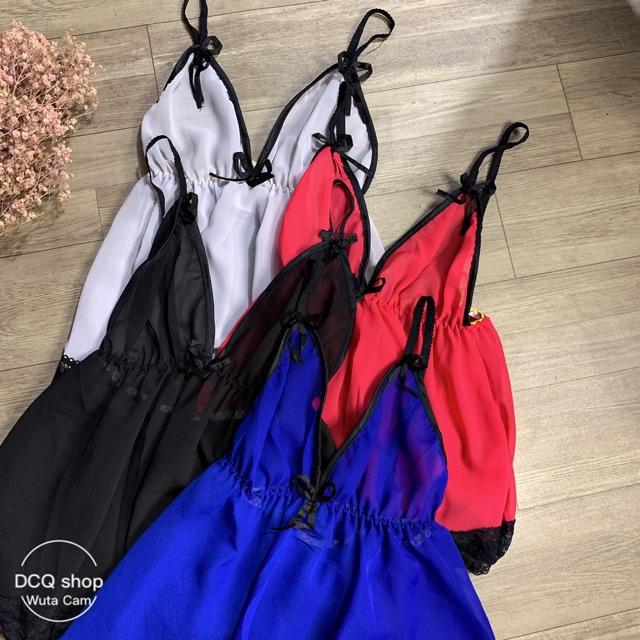 SET BỘ MẶC NGỦ vải voan siêu sexy size dưới 58kg hình thiệt, chọn ngẫu nhiên