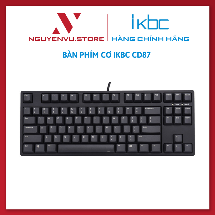 Bàn phím cơ iKBC CD87 TKL Blue Switch - Hàng chính hãng