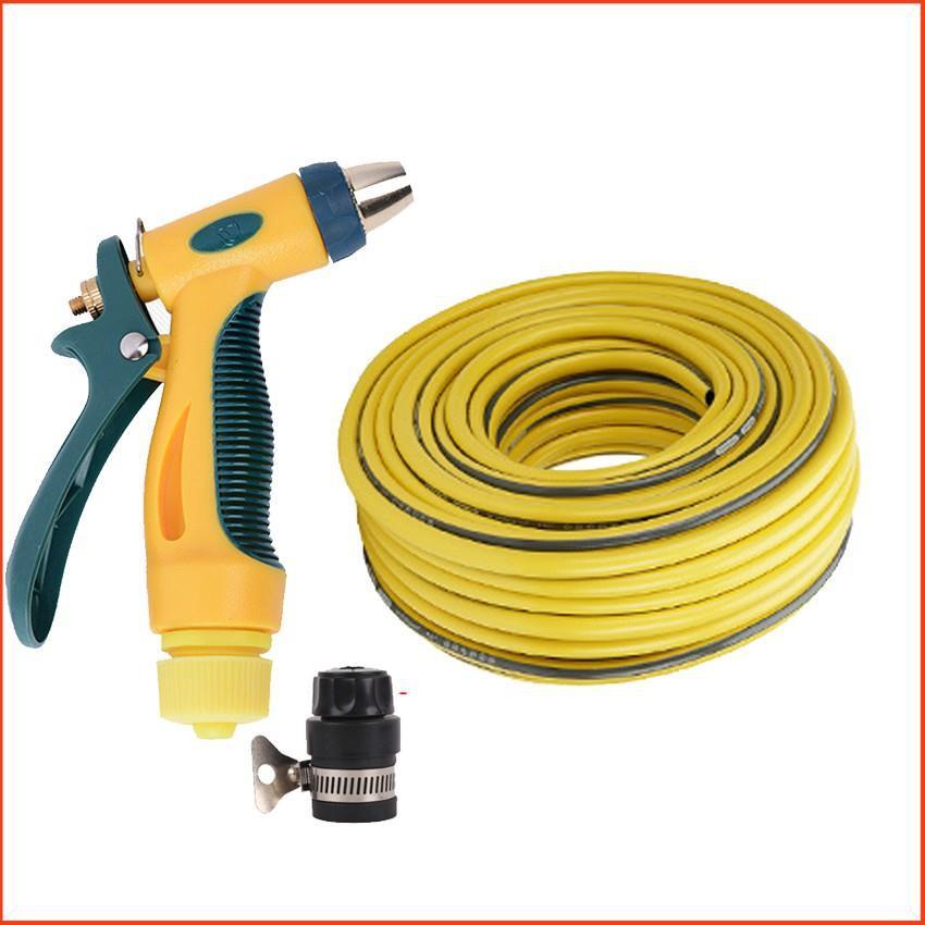 Bộ dây vòi xịt nước rửa xe,tưới cây tăng áp 3 lần 15m