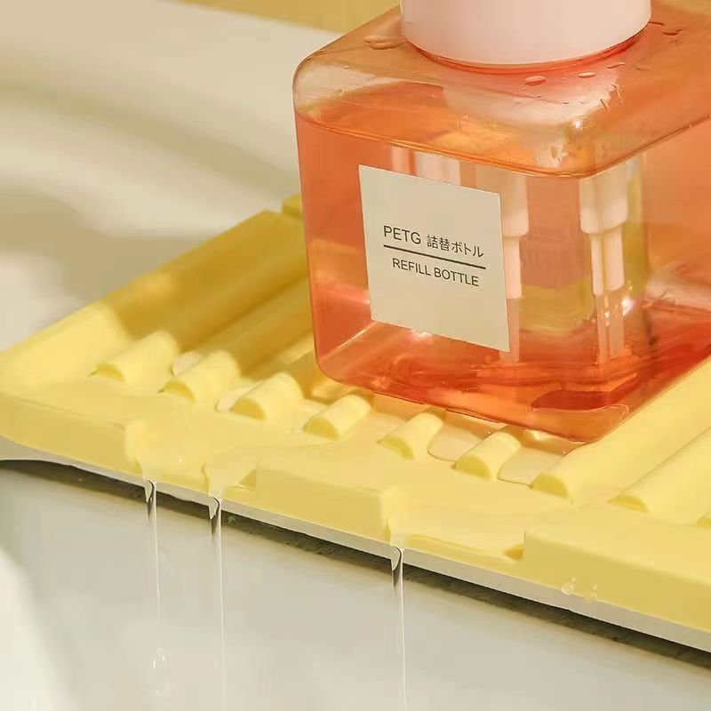 Thảm Silicone Gắn Vòi Nước Bồn Rửa Chén Chống Văng Nước