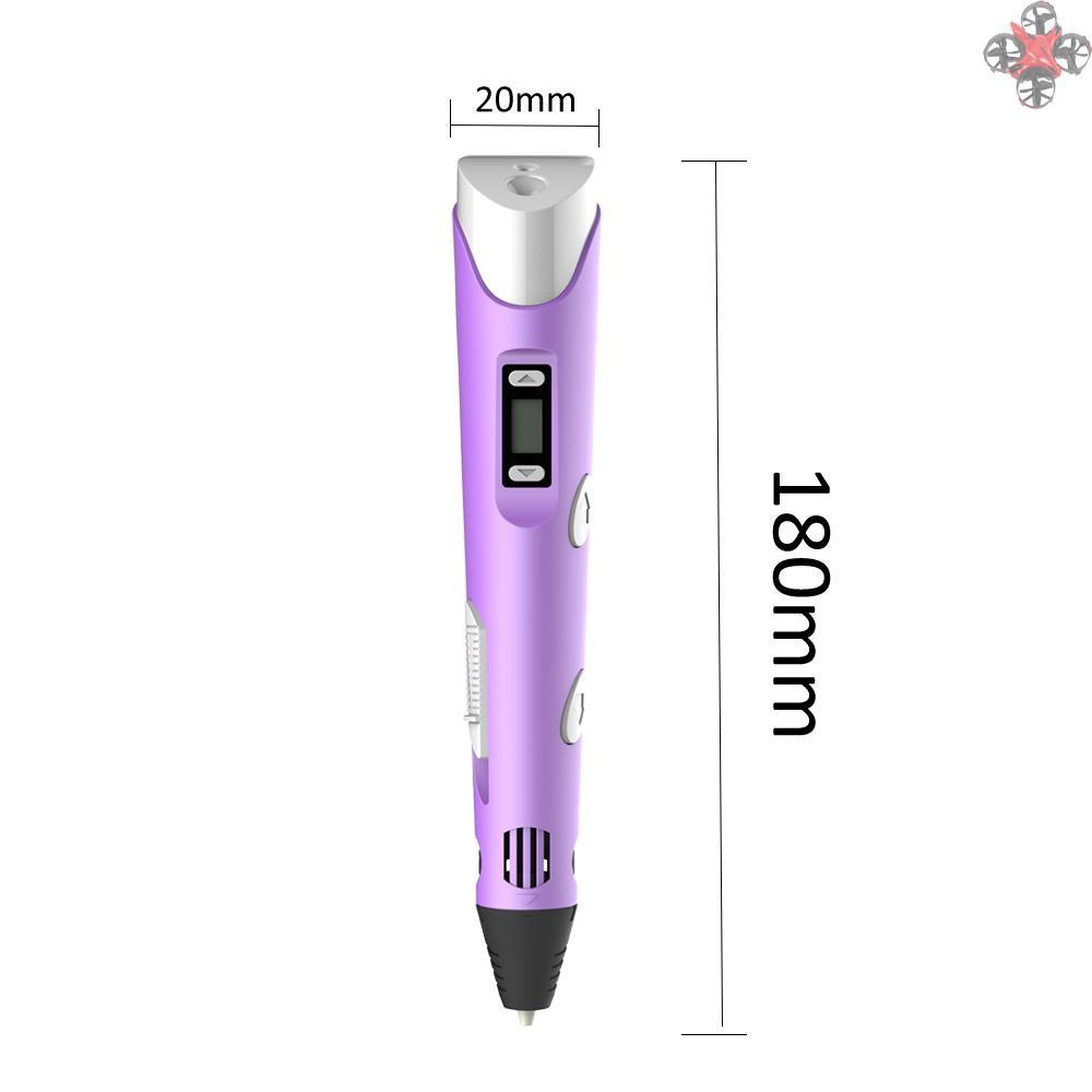 CTOY Digital Display Intelligent 3D Printing Pen High Temperature 3D Graffiti Painting Pens with USB Cable