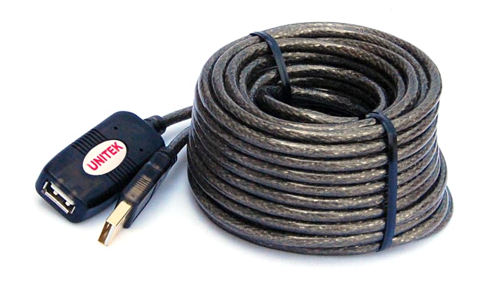 Cáp nối dài USB 10M Unitek Y-260 có chíp khuếch đại - Hàng Nhập Khẩu