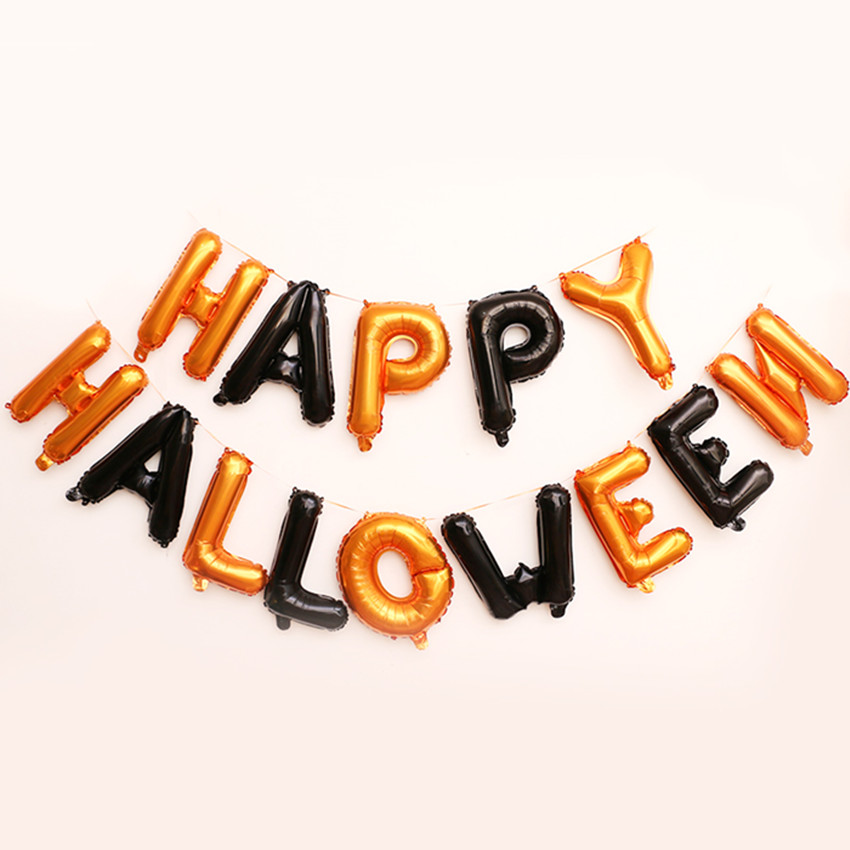 Bong bóng bộ chữ Happy Halloween trang trí
