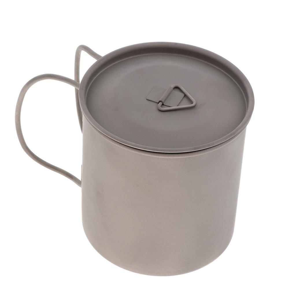 Titanium Outdoor Camping Cup Pot Travel Coffee Mug 400ml