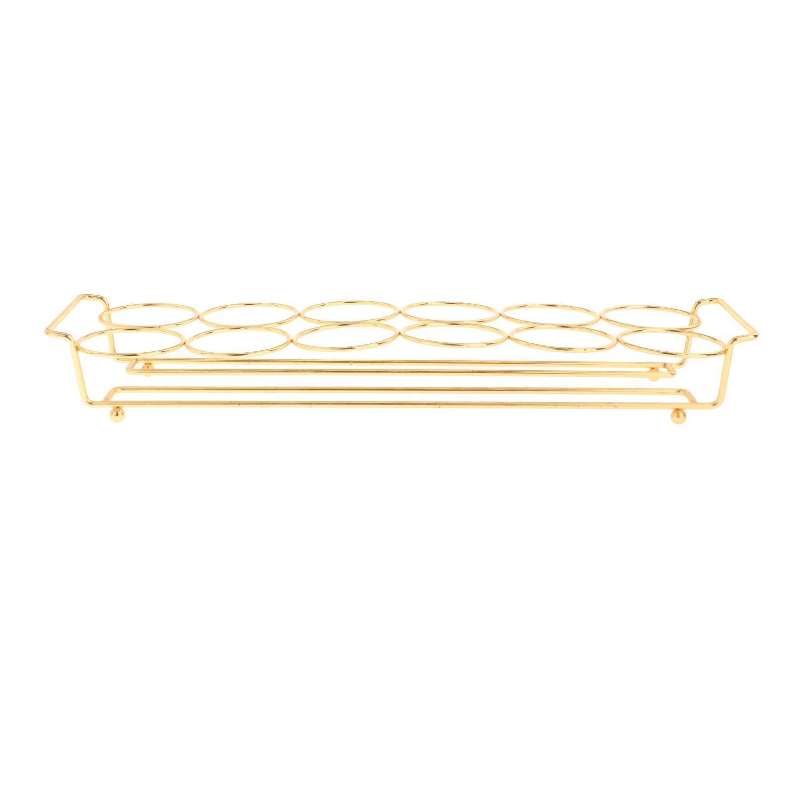 2x Metal Shot Glass Holder Vodka Cocktail Restaurant Cup Serving Tray Rack