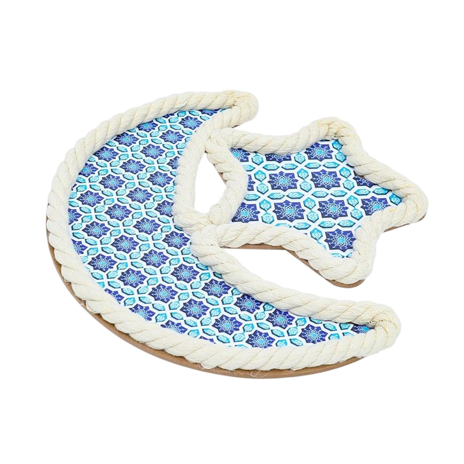 Eid Moon Star Dinner Plate Tray Table Decorations for Style A