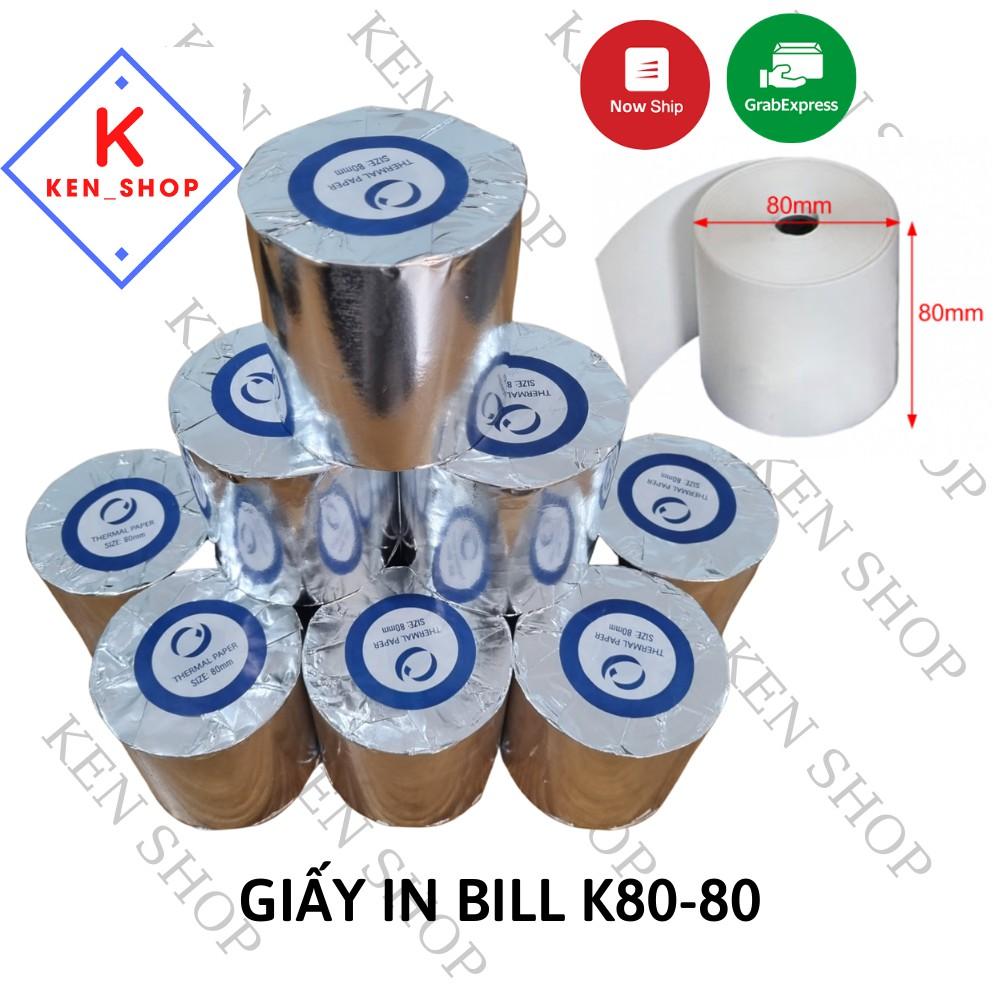 Cuộn Giấy in Bill Khổ Lớn K80 80, K80 65, Giấy in nhiệt, Giấy In Hóa Đơn