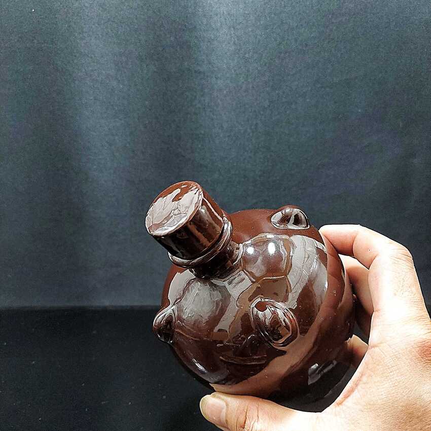 Nậm Đựng Rượu 500ML gốm sứ mẫu quả lê màu nâu bóng - Nậm Rượu Cao Cấp chất lượng đảm bảo (L3)