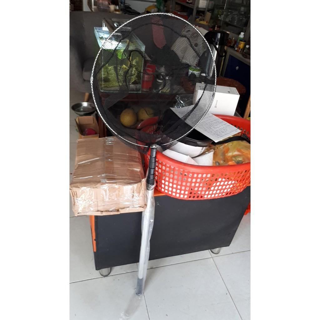 Cán vợt câu cá bằng hợp kim, vành vợt tròn đường kính 35cm , sâu 35cm