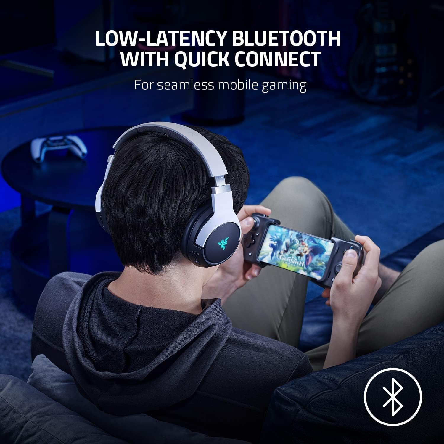 Tai nghe không dây choàng đầu Razer Kaira Pro for Playstation-Wireless Gaming and Mobile Headset_Mới, hàng chính hãng