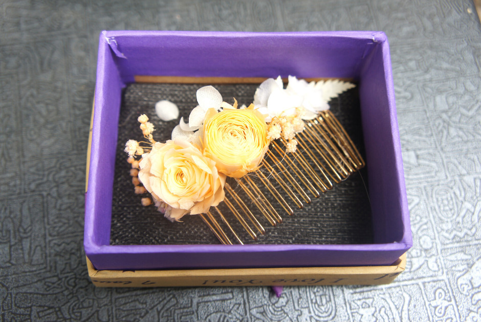 Cài tóc làm từ 100% hoa khô tự nhiên- Quà tặng handmade