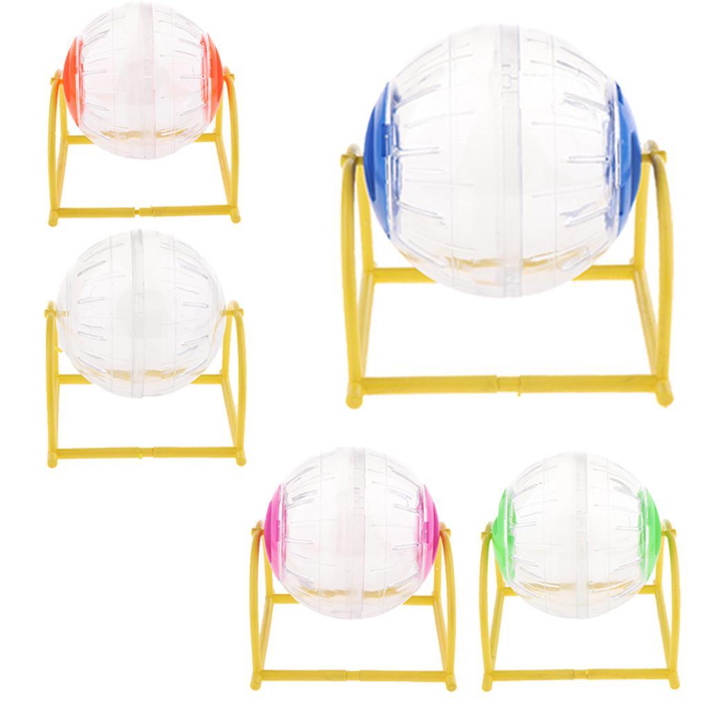 Pet Hamster Exercise Ball Activity Toy with Stand Pink