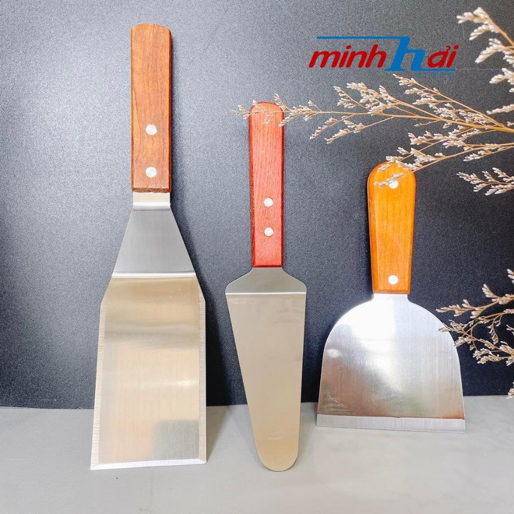 XẺNG XÚC BÁNH pizza, kem cuộn- Inox dày, sáng bóng, không gỉ- Cán gỗ chống nóng cao cấp . Nhiều mẫu, dụng cụ làm bánh
