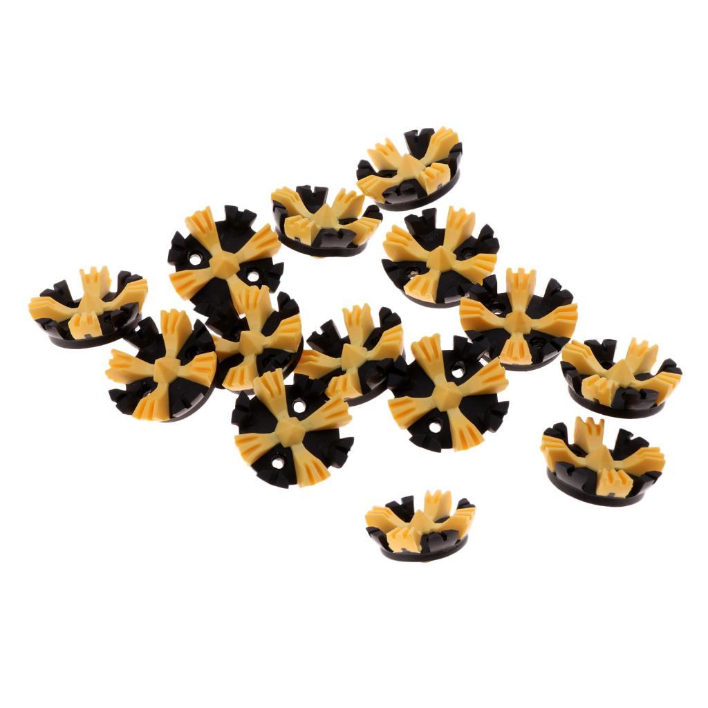 14 Pieces Replacement Golf Shoe Spikes Cleat Metal Screw Thread Studs Yellow