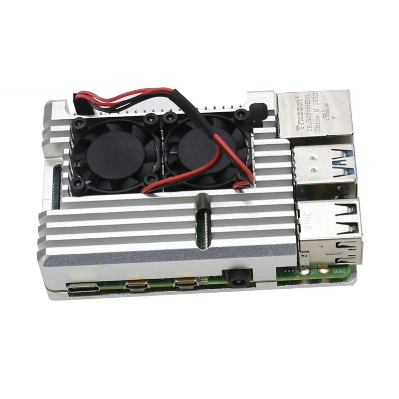 Vỏ Nhôm Kèm Quạt Tản Nhiệt Cho Raspberry Pi 4b