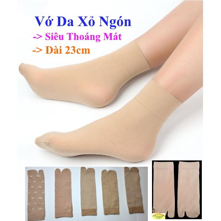 10 ĐÔI TẤT VỚ NỮ MÀU DA Loại xỏ ngón Chất liệu thun Co giãn Thoáng mát Dài 23cm Loại mềm mỏng