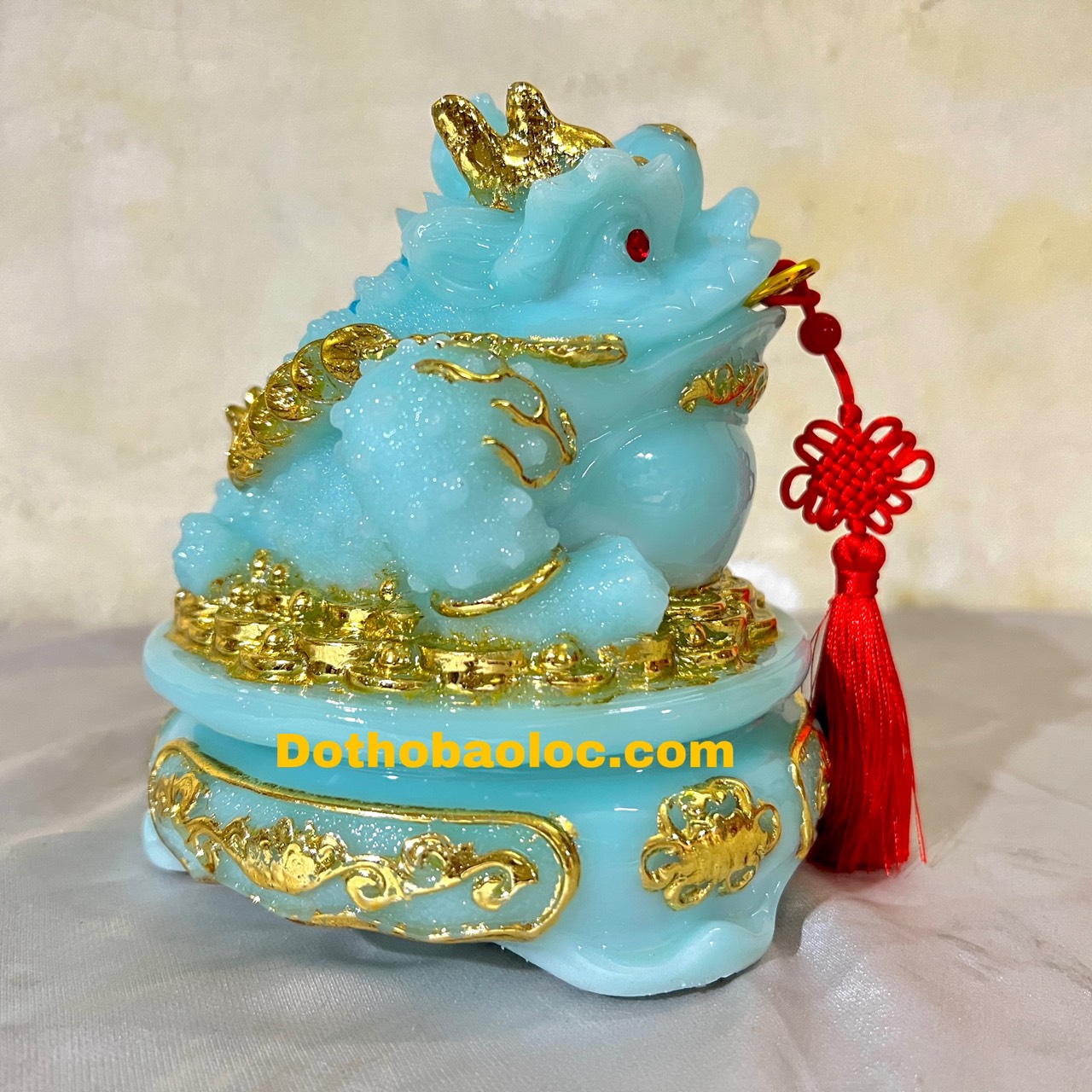 Cóc phong thủy, Thiềm Thừ để trên bàn thờ Thần Tài chiêu tài hút lộc cao 14.5cm