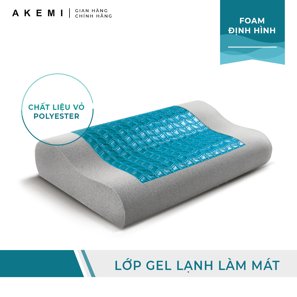 Gối Memory Foam Akemi Medi+Health Contour Than Tre