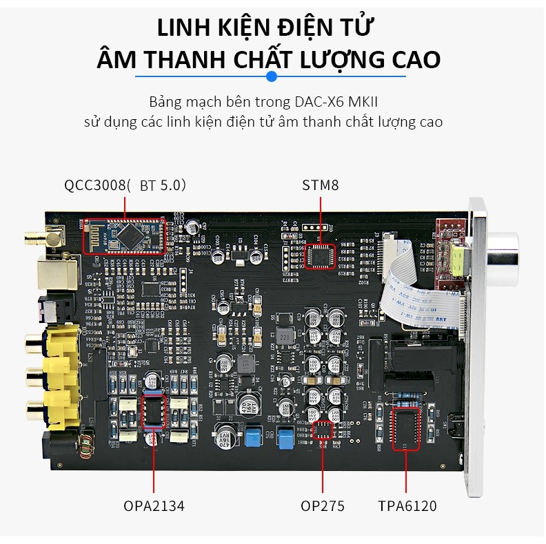 Bộ Giải Mã Âm Thanh Bluetooth 5.0 FX-Audio DAC X6 MKII - Hàng Nhập Khẩu