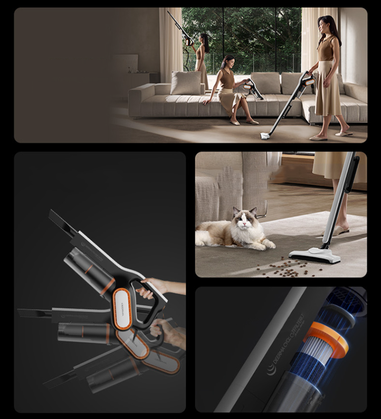 Máy hút bụi cầm tay gia đình Deerma DEM-DX700 Pro (New) 18.000Pa Hàng chính hãng