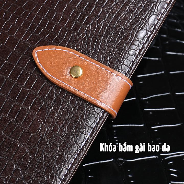 Bao da cho Xiaomi Redmi Note 9S khóa bấm, ốp tỏng TPU dẻo
