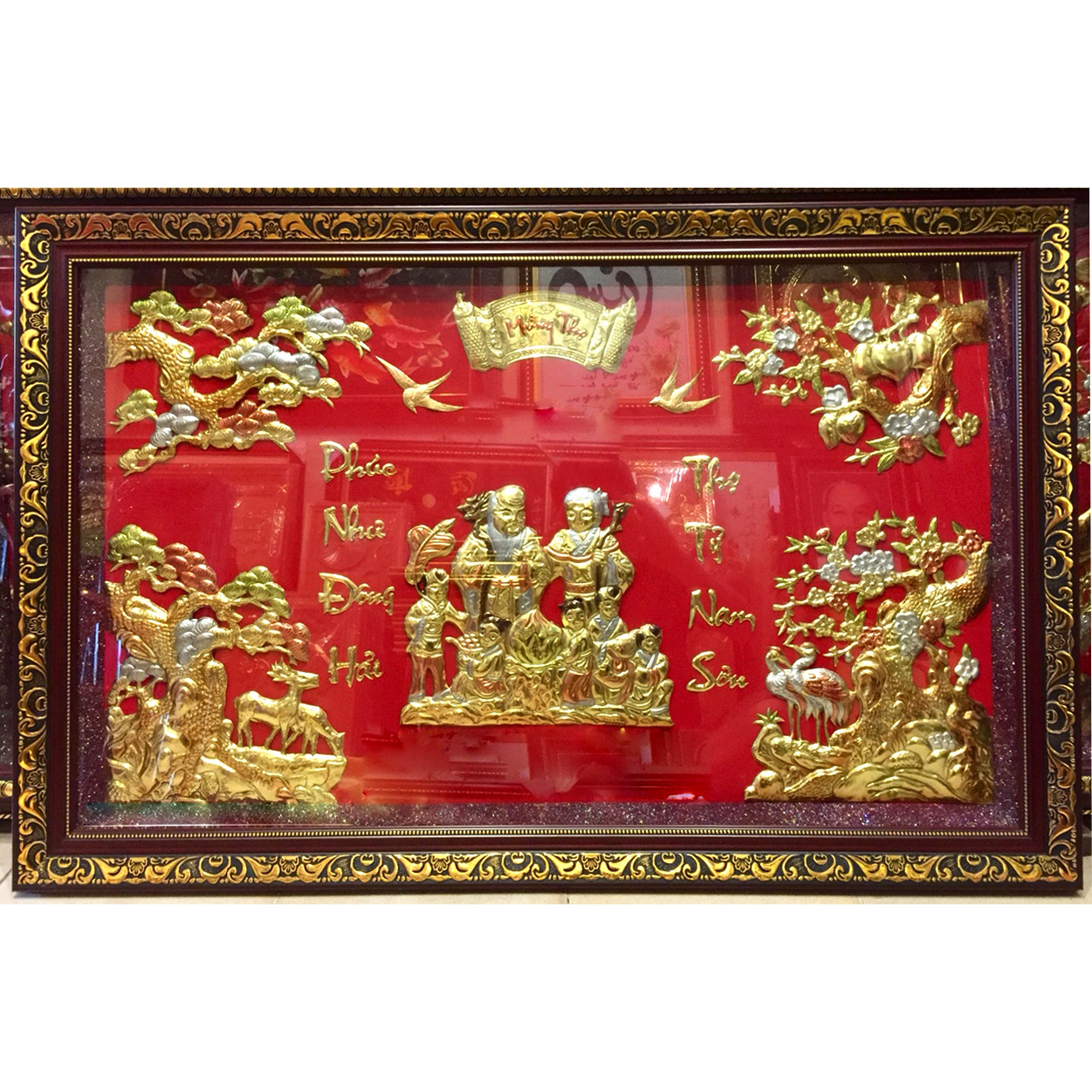 Tranh đồng mừng thọ Ông Bà  ( 70x110 )