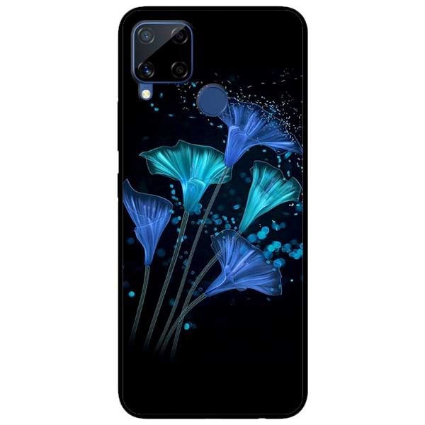 Ốp lưng dành cho Realme C15 mẫu Hoa Đêm Xanh