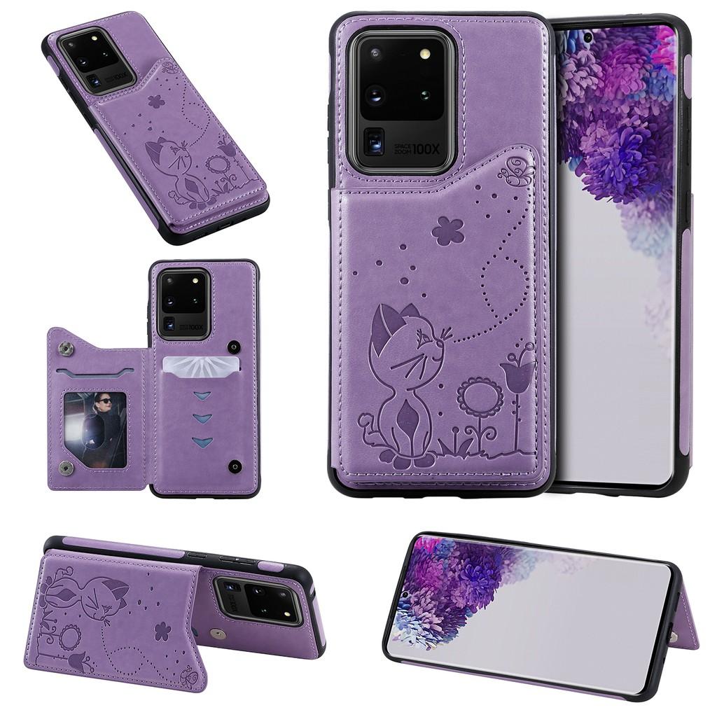 Ốp lưng da gập cho Samsung Galaxy Note20 Ultra S20 Ultra S20 Plus S20+ Note10 Note10+
