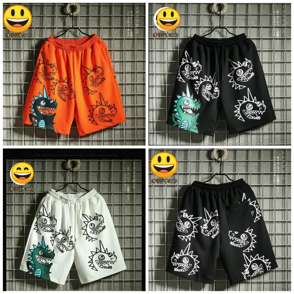 Quần Short ️ Họa Tiết Khủng Long ️ siêu kute thun co dãn 4 chiều cá tính thoải mái hoạt động, Quần short thun thể thao nam, Quần đùi nam thun poly thoáng mát cao cấp co dãn 4 chiều