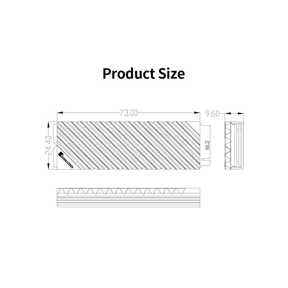 Tản nhiệt nhôm M.2 SSD cho M.2 2280 SSD