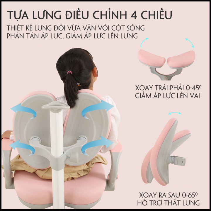 Ghế Chống Gù Chống Cận Lưng Đôi. Ghế Học Sinh Chống Gù Chống Cận. Ghế Học Sinh Thông Minh