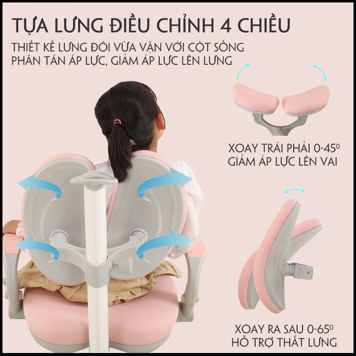 [CAO CẤP] Ghế Chống Gù Chống Cận Lưng Đôi. Ghế Học Sinh Chống Gù Chống Cận. Ghế Học Sinh Thông Minh