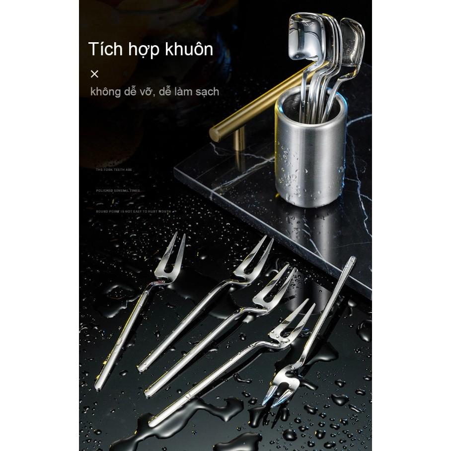 Bộ nĩa trái cây inox FRUIT FORK SUIT SUS304 - An toàn thực phẩm Full Set