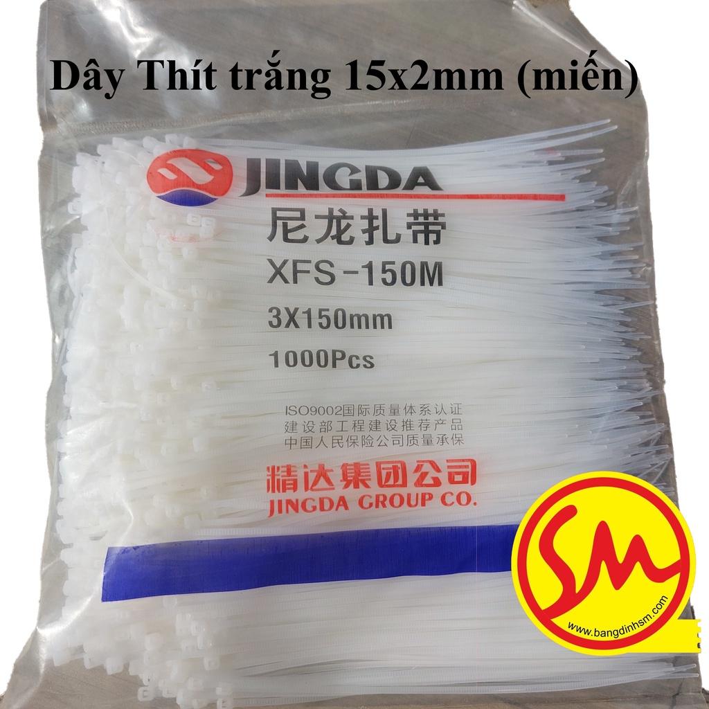 DÂY THIẾT HÀNG nhựa trắng GIÁ RẺ size 15cm bản 2mm