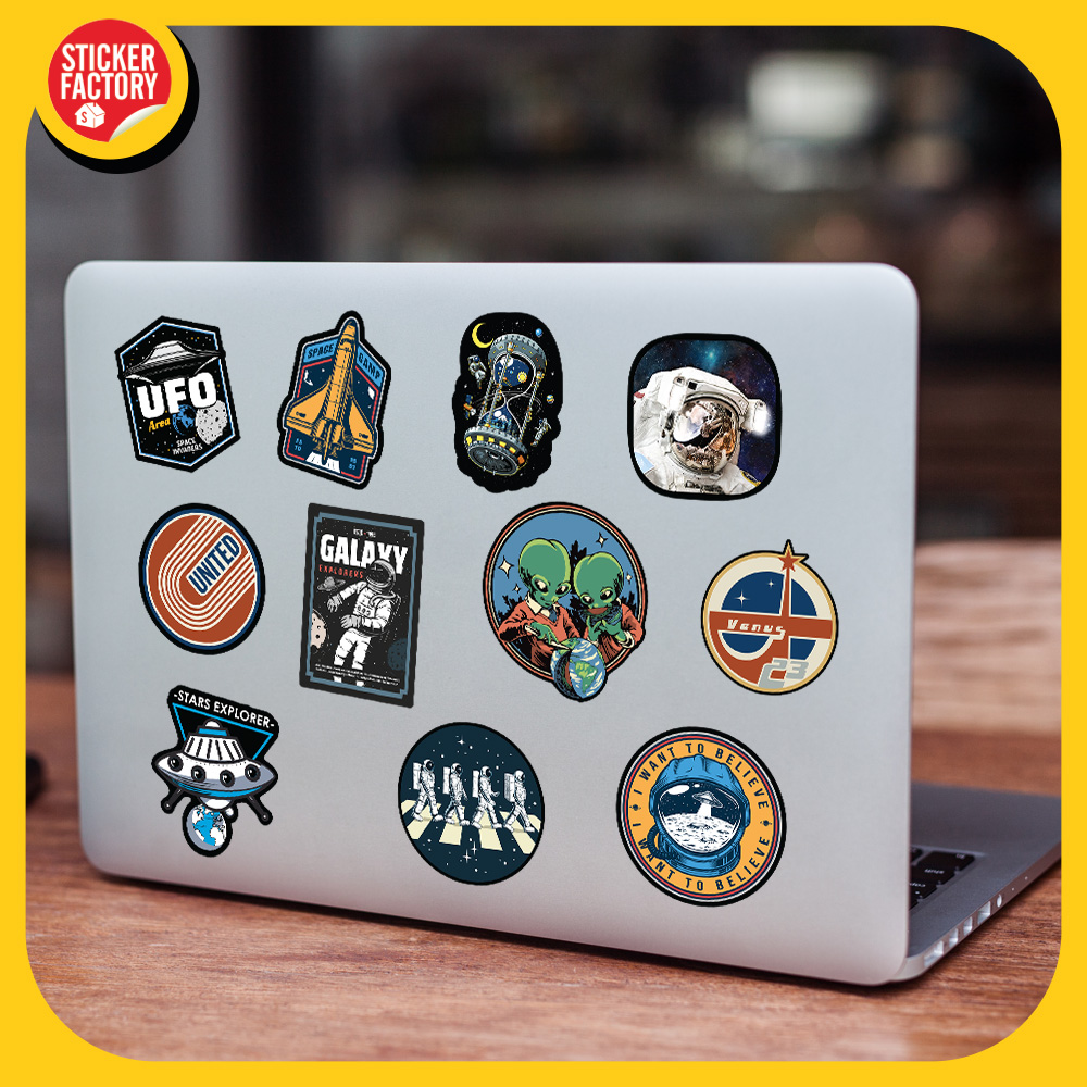 Astronaut Phi hành gia - Set 100 sticker decal hình dán dễ thương - STICKER FACTORY