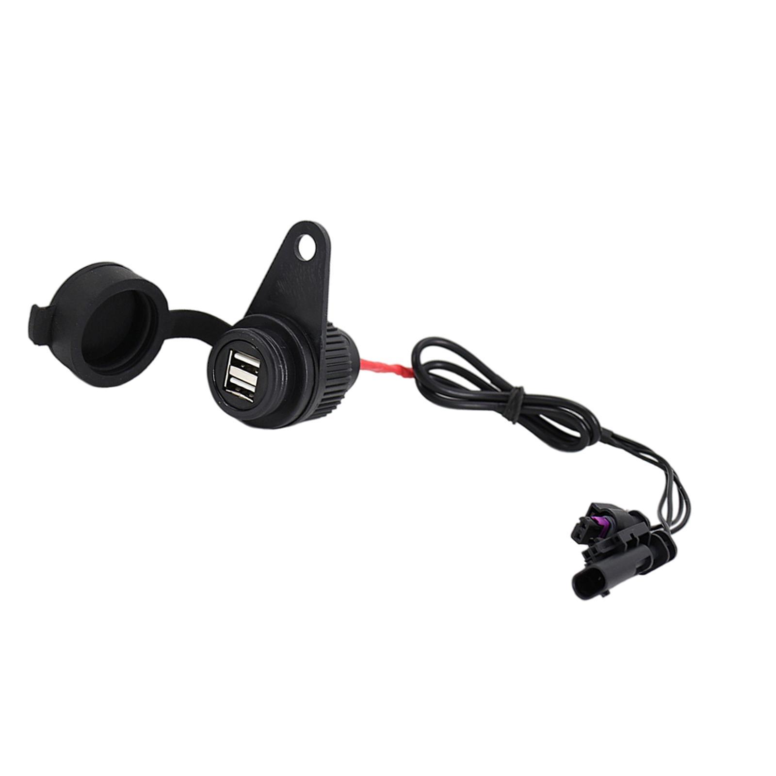 Motorcycle Charger Socket Dual USB Port Quick Disconnect Connector Fits for BMW R1250RT Tablet