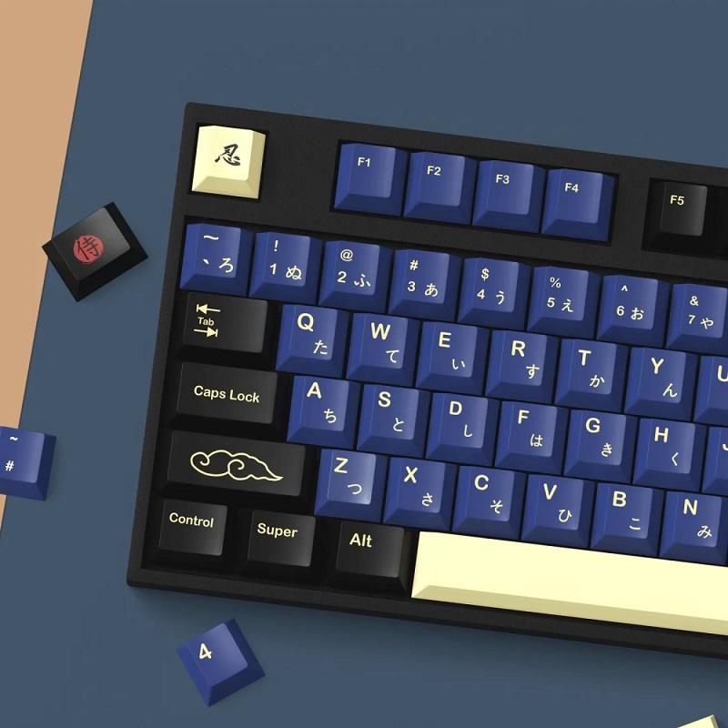 Japanese Samurai 129 Keys PBT Cherry Keycap Phím Lắp Cho Bàn Phím Cơ Keycaps
