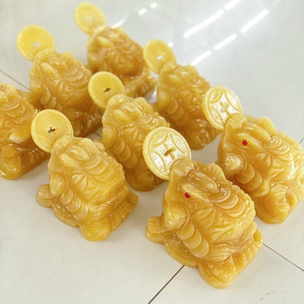 Thiềm Thừ Phong Thủy, Cóc Vàng , Cóc Ba Chân Đá Ngọc Hoàng Long - Dài 15cm & 20cm