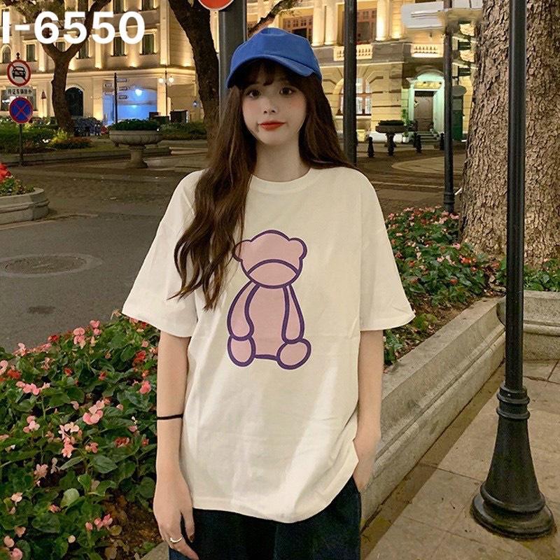 Áo Thun Nữ Tay Lỡ Rộng Gấu Tay Dài