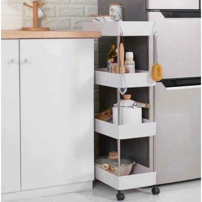 Kệ để đồ đa năng 4 tầng có bánh xe